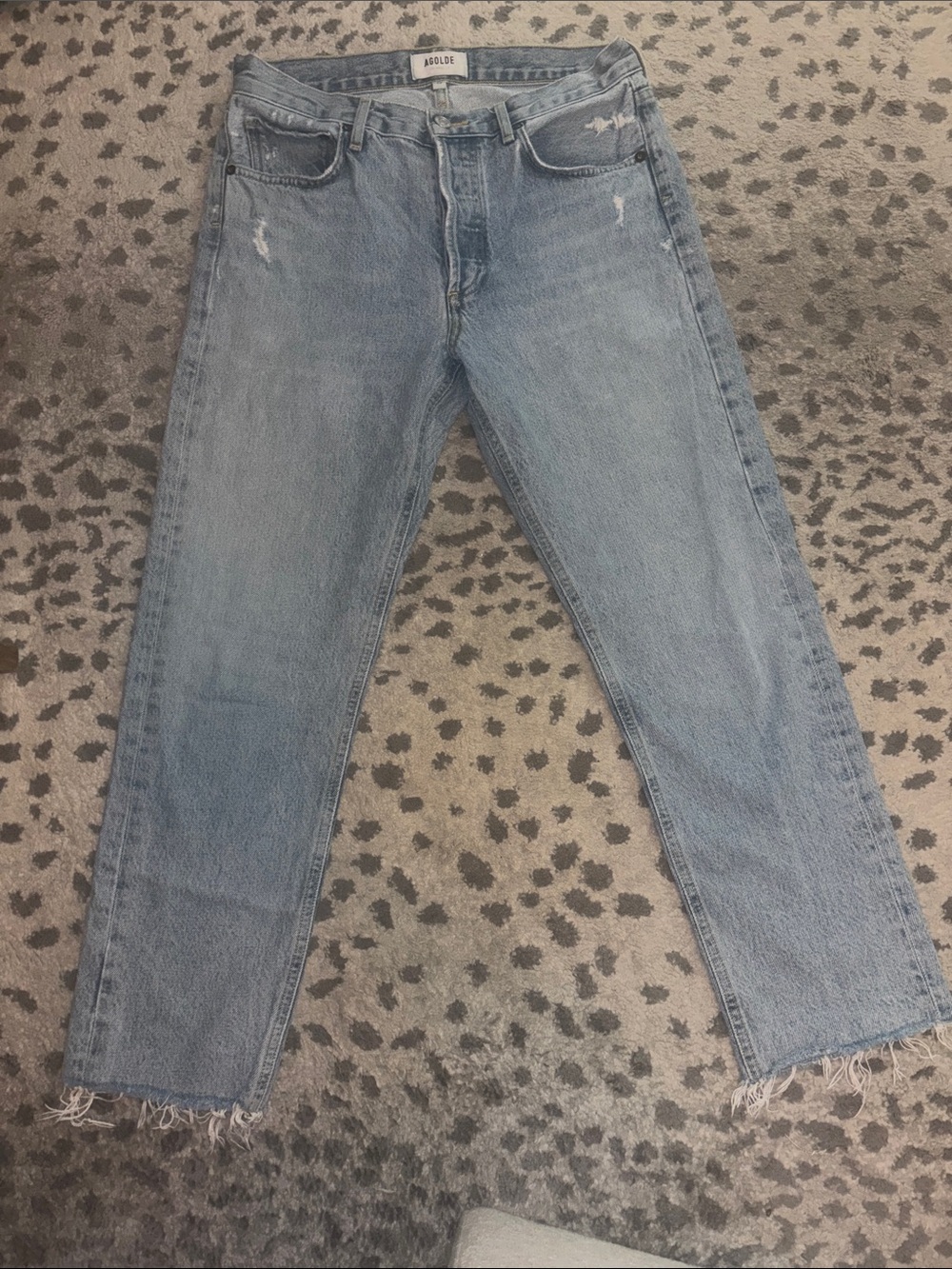 Agolde Light Blue Straight-Leg Jeans - Parker